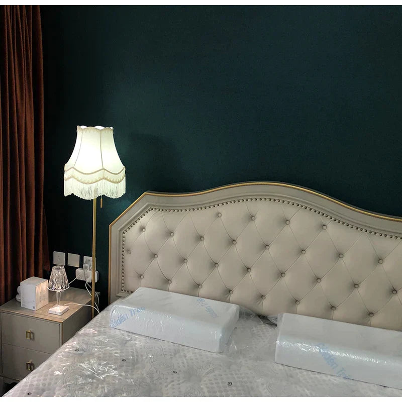 DecorBites™ Fringed Cloth Lampshade European Modern Style Luxury Handmade Bedroom Lobby