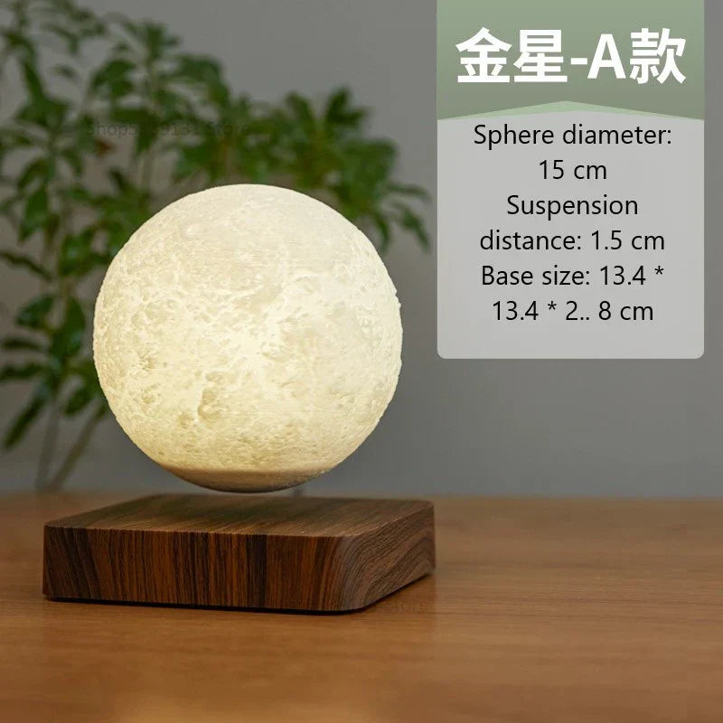 DecorBites™ Levitating Moon Lamp: LED Touch Night Light for Bedroom Decor & Gift
