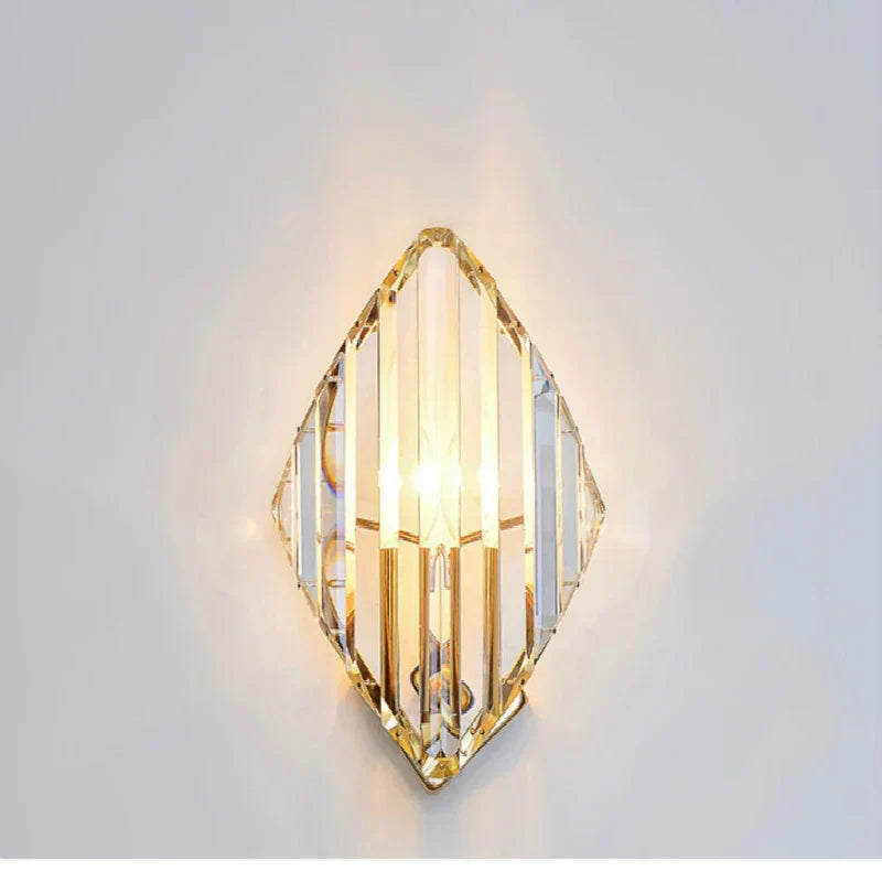 DecorBites™ Crystal Wall Lamp: Modern Sconce Light Fixture for Luxury Living Room, Bedroom, Hotel Hallway