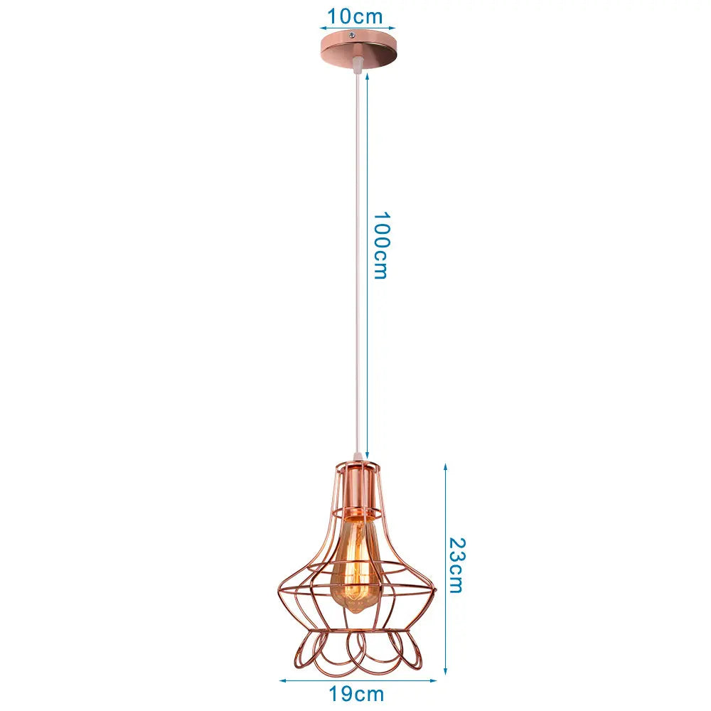 DecorBites™ مصابيح متدلية صناعية E27 LED مصباح معلق إضاءة عصرية للمنزل