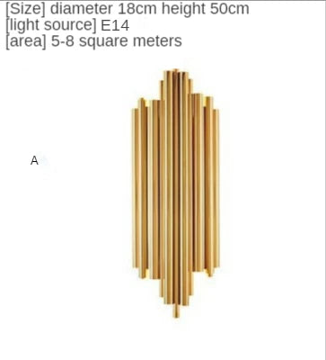 مصباح حائط LED ذهبي من DecorBites™ لغرفة المعيشة وغرفة النوم والمطبخ والديكور الداخلي
