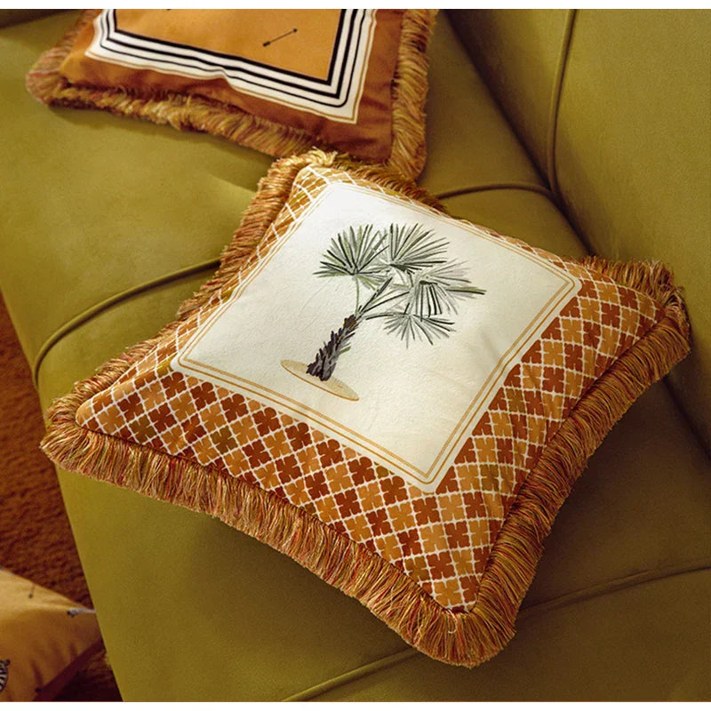 DecorBites™ Italian Retro Luxury Zebra Print Cushion Cover, 53x53cm