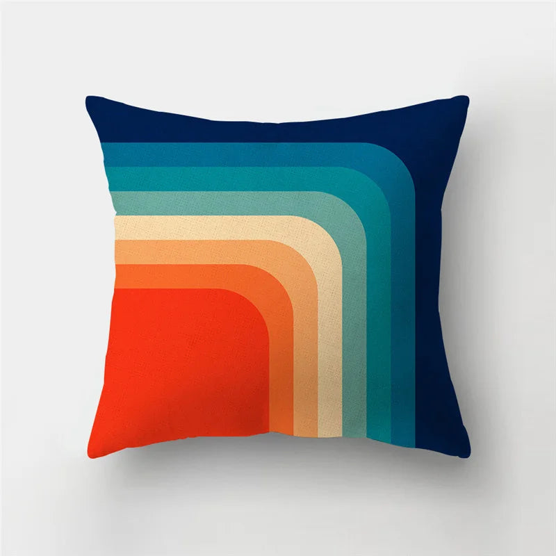 DecorBites™ Geometric Stripe Patchwork Pillow Case | Home Decor Sofa Cushion Cover