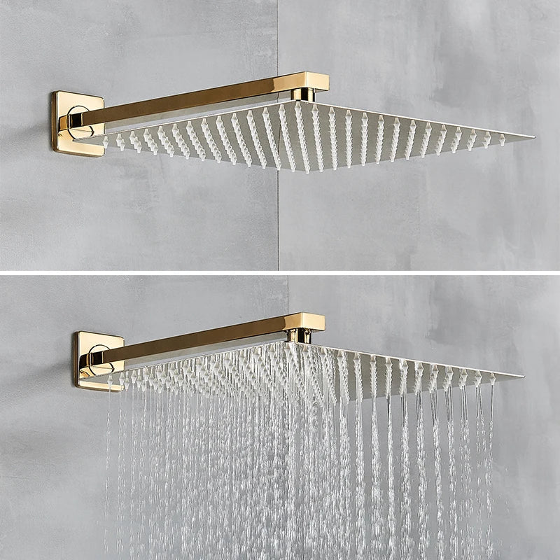 نظام دش Gold Digital Display من DecorBites™ مع صنبور حوض الاستحمام