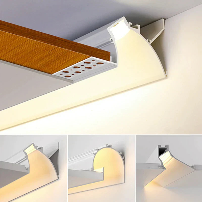DecorBites™ 1m Trimless LED Aluminum Profile for Hidden Backlighting Linear Strip Light