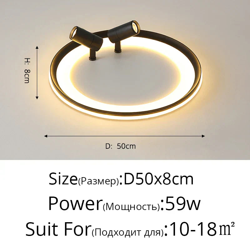 ثريا LED من DecorBites™: إضاءة داخلية عصرية لغرفة النوم وغرفة المعيشة والمطبخ وصالة العرض