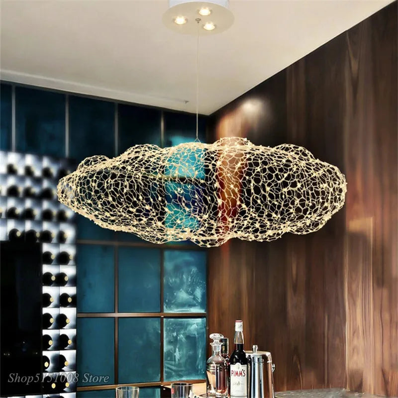 DecorBites™ Cloud Pendant Light: مصباح LED بتصميم سحابة نورديك حديثة مضيئة للغرفة النوم وغرفة الطعام