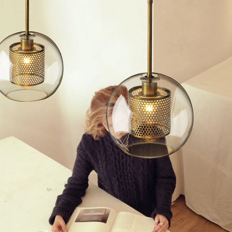 DecorBites™ Glass Ball LED Pendant Lamp for Modern Nordic Bedroom Kitchen Living Room Lighting