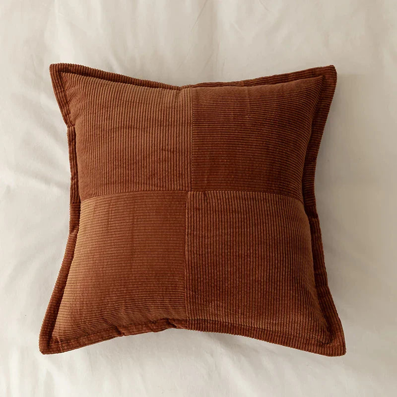 DecorBites™ Corduroy Pillow Cover 45x45cm Modern Soft Solid Cushion for Home Sofa Bed