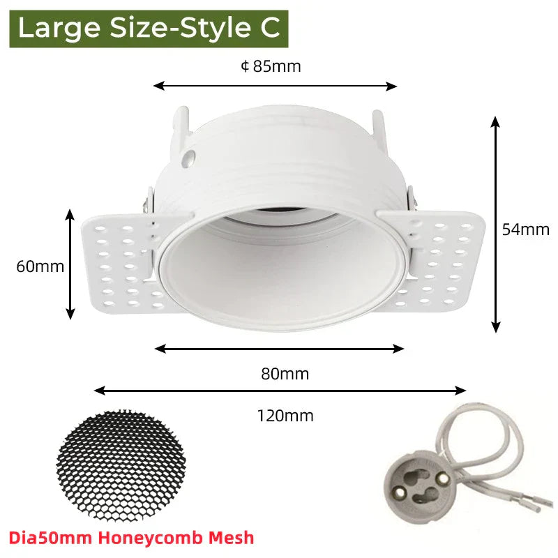 DecorBites™ Adjustable Recessed LED Ceiling Downlight for GU10/MR16/MR11 Bulbs