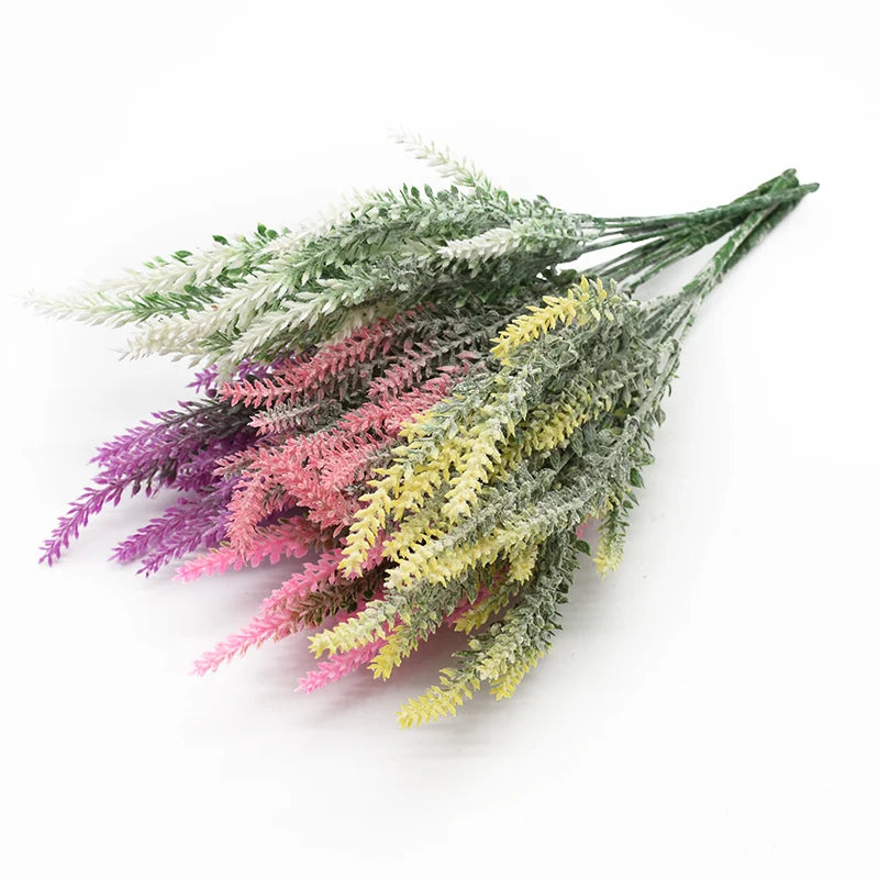 DecorBites™ مزهرية لافندر: أزهار صناعية لتزيين المنزل، أصيص زهور مزخرف لحفلات الزفاف