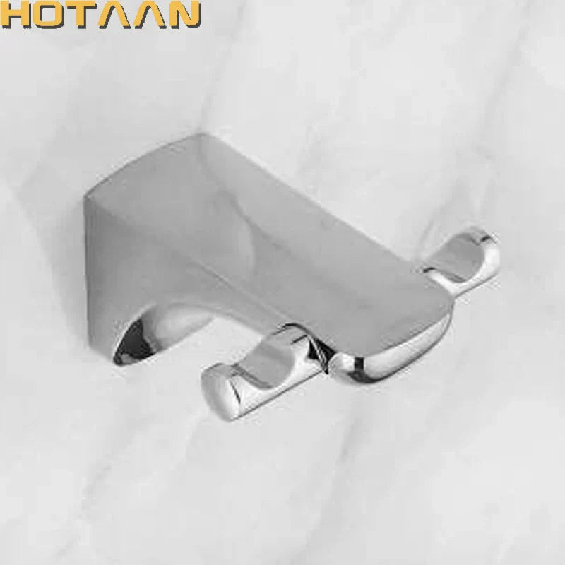 DecorBites™ Crystal Zinc Chrome Robe Hook - Bathroom Towel Rack - Luxury Home Decor