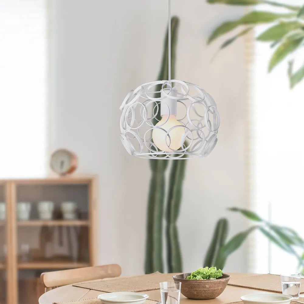 DecorBites™ Industrial Iron Pendant Lights Modern Metal Cage E27 LED Hanging Lamp for Home & Restaurant