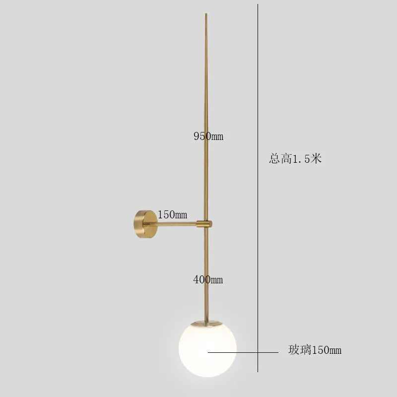 مصباح حائط DecorBites™ الكروي الزجاجي LED للديكور العصري البسيط