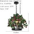 DecorBites™ Industrial Style Rose Chandelier - Wrought Iron Pendant Lamp for Home, Restaurant, Bar