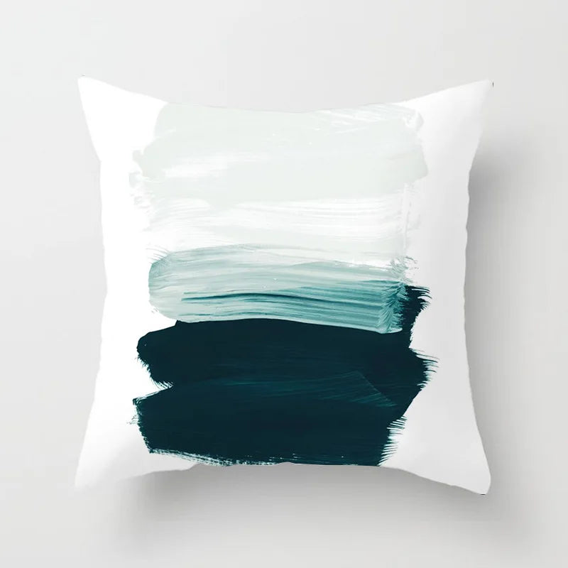 DecorBites™ Geometric Stitch Print Pillow Cover - Modern Minimalist Office Cushion