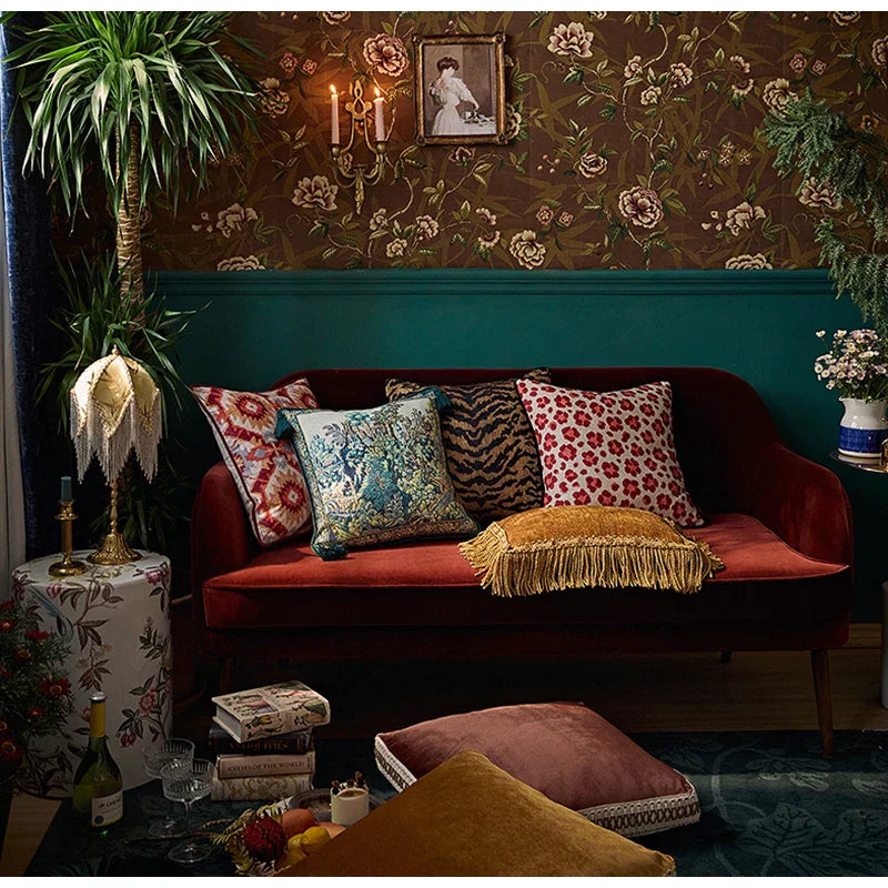 DecorBites™ American Luxe Retro Cushion Covers: Original Design Throw Pillow Case for Sofa