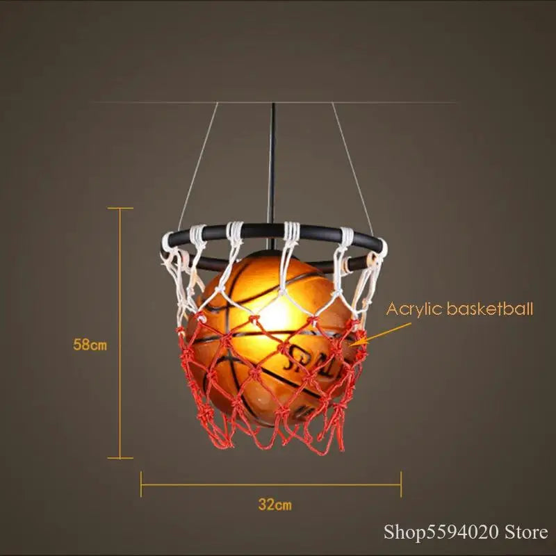 DecorBites™ مصباح معلق بتصميم كرة السلة للمنزل، ديكور للمقهى، المتجر، غرفة المعيشة، غرفة النوم، المطبخ