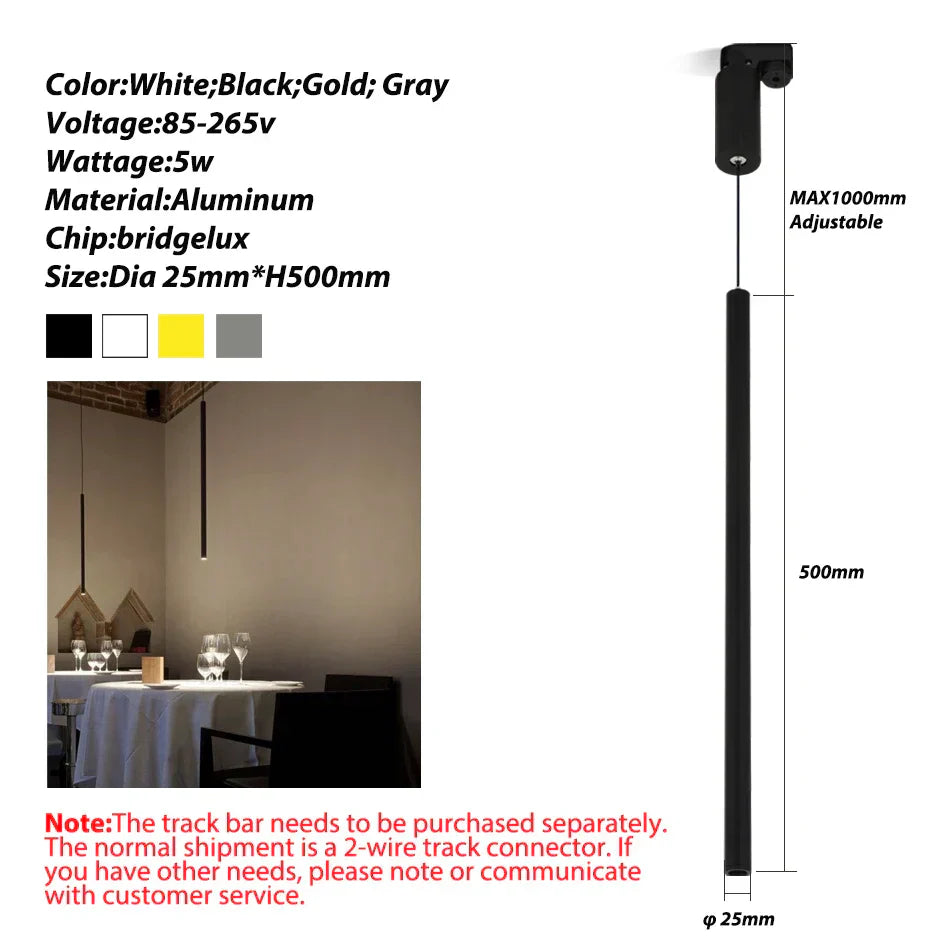 DecorBites™ Aluminum LED Ceiling Rail Track Spotlights for Kitchen, Dining, Shop & Bar