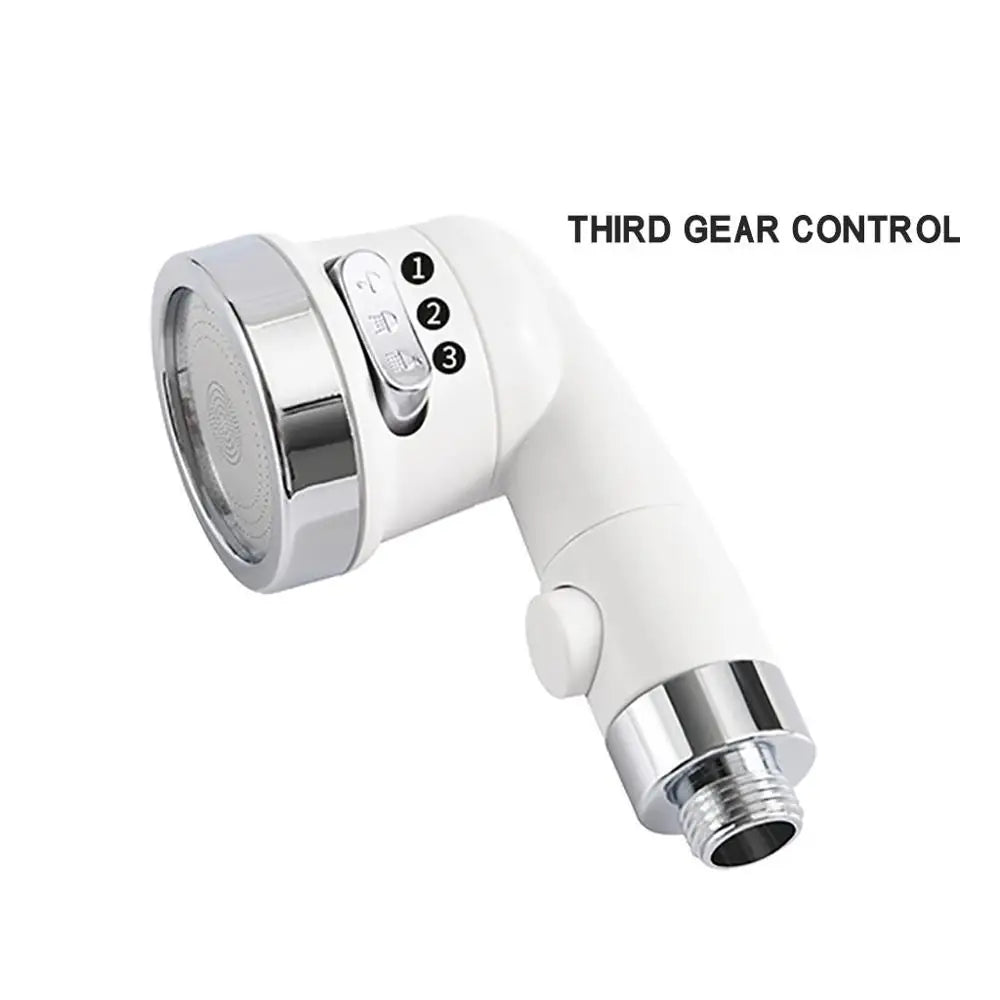DecorBites™ 3 Modes White Water Faucet Handheld Shower Nozzle for Bathroom and Kitchen