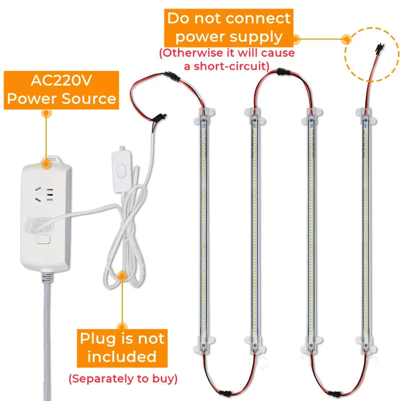 DecorBites™ LED Tube Lamp SMD2835 72 LEDs Showcase Cabinet Strip Lighting