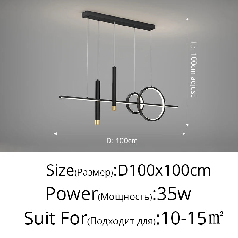 Nordic Contemporary Metal LED Pendant Light