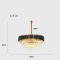 DecorBites™ Crystal Black Clear LED Chandelier Lighting for Staircase Foyer