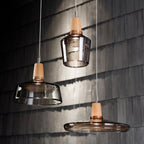 Nordic Glass and Wood Pendant Light