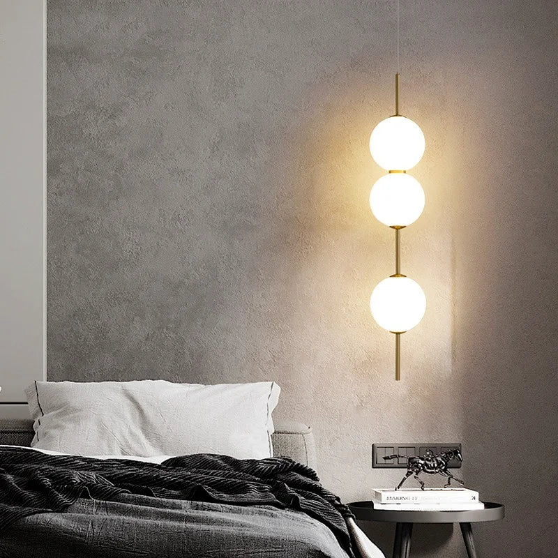 DecorBites™ Glass Ball LED Pendant Lamps - Warm Milky White Hanging Lights