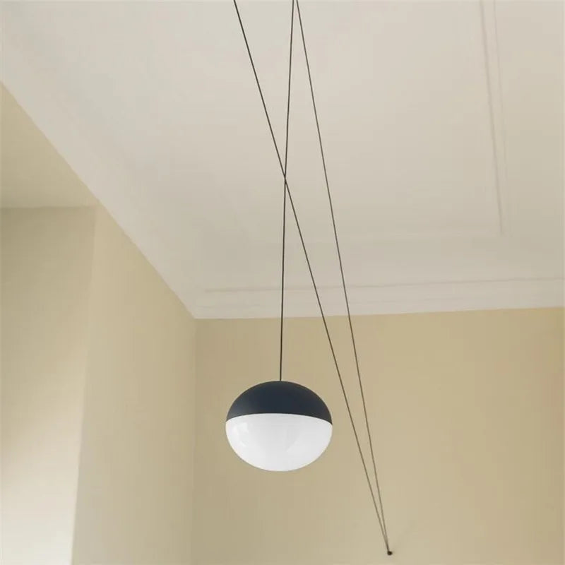 DecorBites™ Geometric Glass Ball LED Pendant Chandelier Ceiling Lamp for Living Dining Bedroom