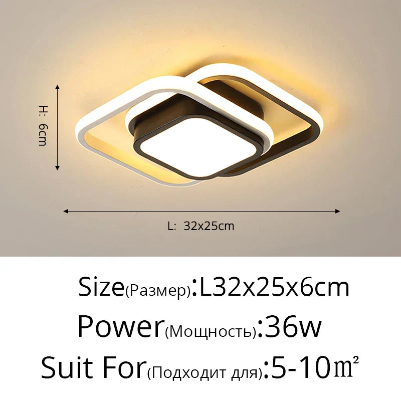 DecorBites™ LED Ceiling Light for Modern Indoor Lighting in Minimalist Style