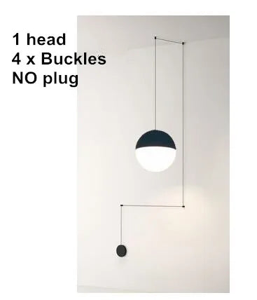DecorBites™ Geometric Glass Ball LED Pendant Chandelier Ceiling Lamp for Living Dining Bedroom
