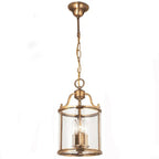 Vintage Copper Birdcage Glass Pendant Light
