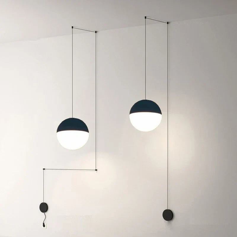 مصباح DecorBites™ المعلق الكروي الزجاجي، ثريا LED لجزيرة المطبخ