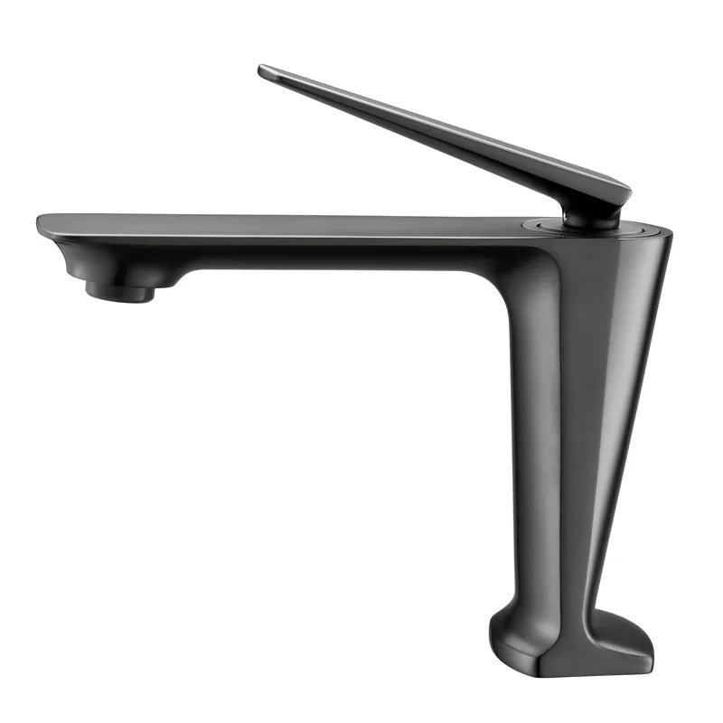 DecorBites™ Brushed Gold Basin Faucet - Hot/Cold Sink Tap - Deck Mount Mixer
