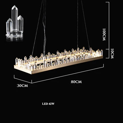 ثريا DecorBites™ الذهبية الكريستالية بإضاءة LED لغرفة الطعام العصرية