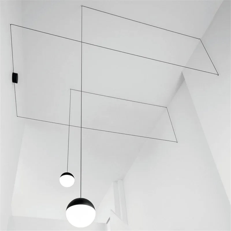 DecorBites™ Geometric Glass Ball LED Pendant Chandelier Ceiling Lamp for Living Dining Bedroom