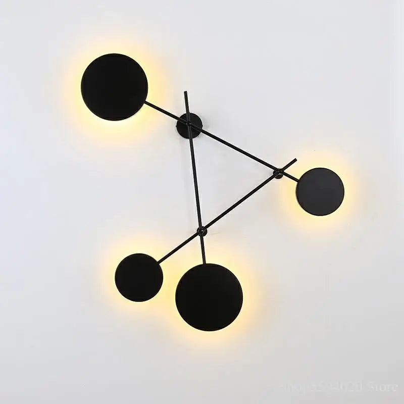 DecorBites™ Geometric Iron Wall Lamp: Modern Nordic Design, LED, Living Room & Bedroom Décor