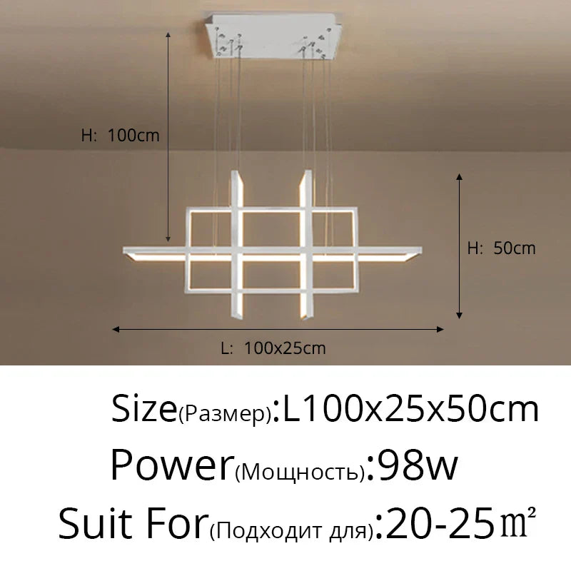 DecorBites™ Geometric Aluminum Pendant Light for Living Bedroom Restaurant Kitchen - Modern Art Luminaire