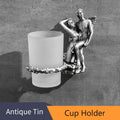 DecorBites™ Bathroom Hardware Set: Toilet Paper Holder, Towel Bar, Brush Holder - Mountable Romantic Design