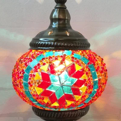 Handmade Turkish Mosaic Glass Pendant Light
