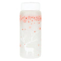 DecorBites™ 430ml Swallow Frost Glass Water Bottle with Sleeve, Elk Design