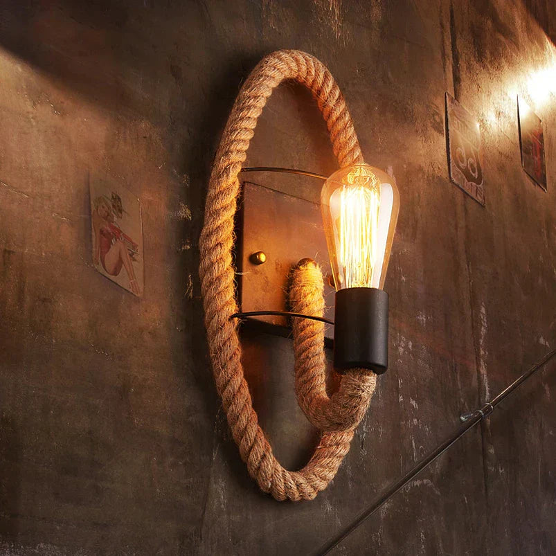 DecorBites™ Hemp Rope Wall Lamp for Home and Commercial Lighting