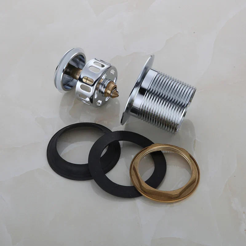 DecorBites™ Copper Tub Tub Pop-Up Core Foot Drainer Valve Drain Pipe Fittings