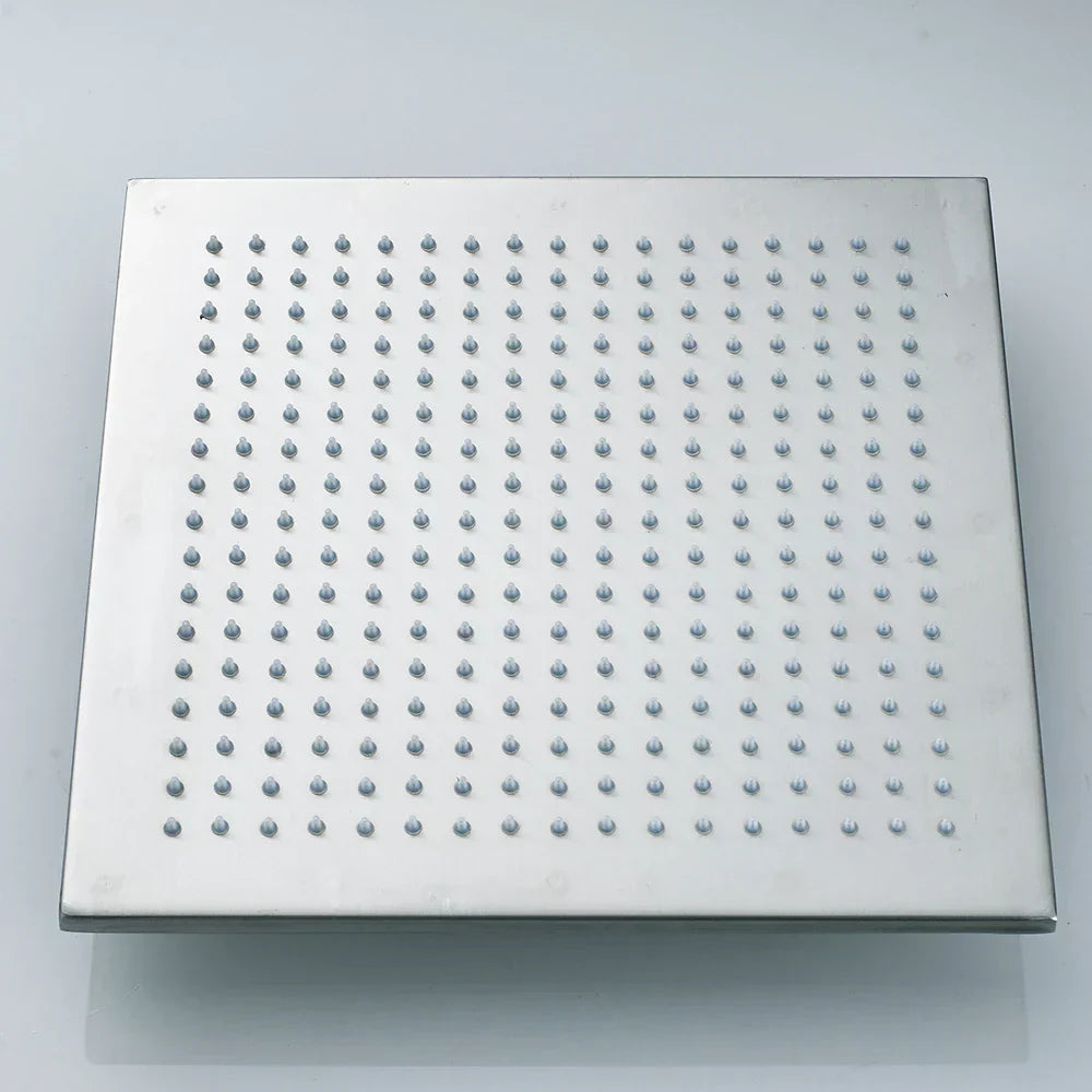 DecorBites™ 16" LED Rainfall Shower Head with Color Changing Lights.