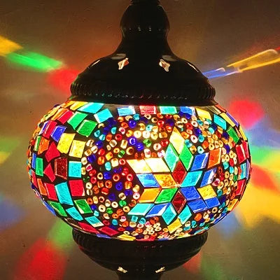 Handmade Turkish Mosaic Glass Pendant Light