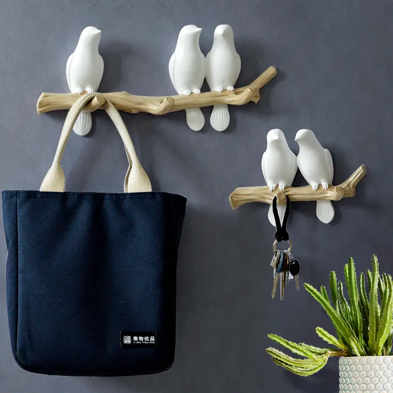 DecorBites™ Bird Resin Hanger: Living Room Coat Towel Hat Holder and Kitchen Hook
