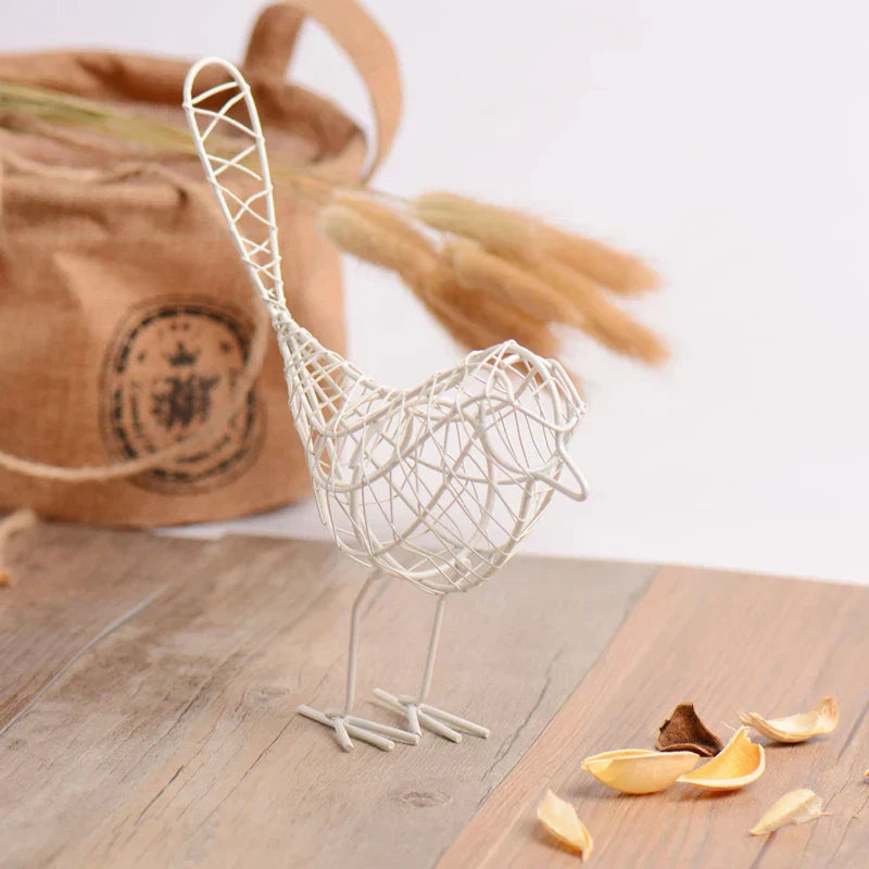 DecorBites™ Iron Bird Figurines: Nordic Abstract Statue for Home Decor, Living Room, Desk