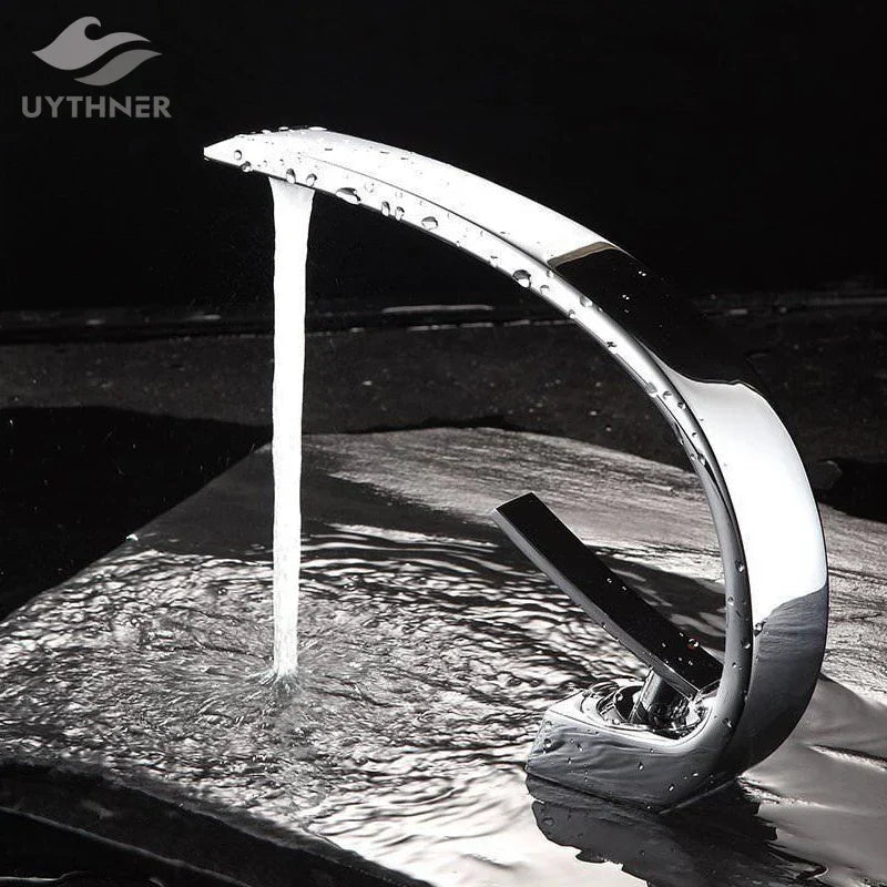 DecorBites™ Black Chrome Basin Faucet Single Handle Bathroom Mixer Tap