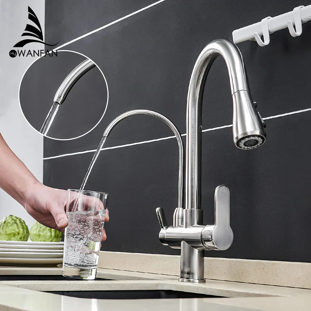 خلاط حوض مطبخ ديكور بايتس™ رافعة ثلاثية الاتجاهات WF-0195